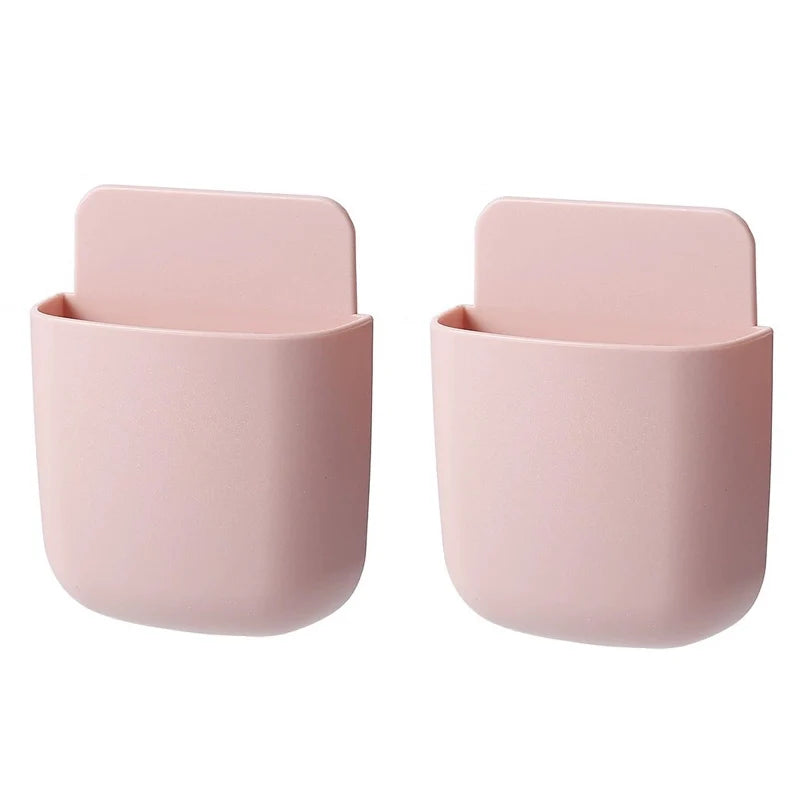 porte objets adhésifs modernes télécommande smartphone stylos gris rouge bleu rose
