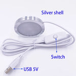 lampe led 3w blanc argent moderne interrupteur câble usb 5v clips 240lm 120deg