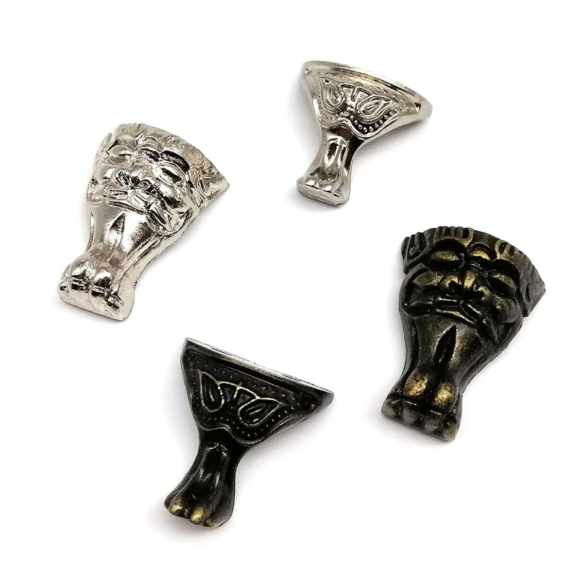 pieds boîte vis or argent bronze classique élégants ornements sculptural fixés bois