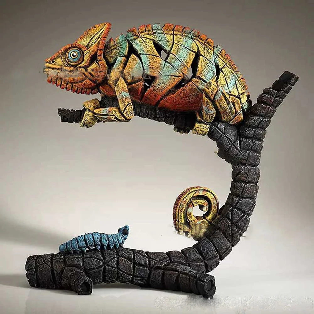 sculpture animale résine réaliste tigre lion éléphant ganesha décoration intérieure asiatique brune verte