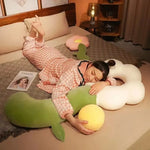 coussin fleur plush orange jaune vert rose blanc moderne long doux décoration salon chambre