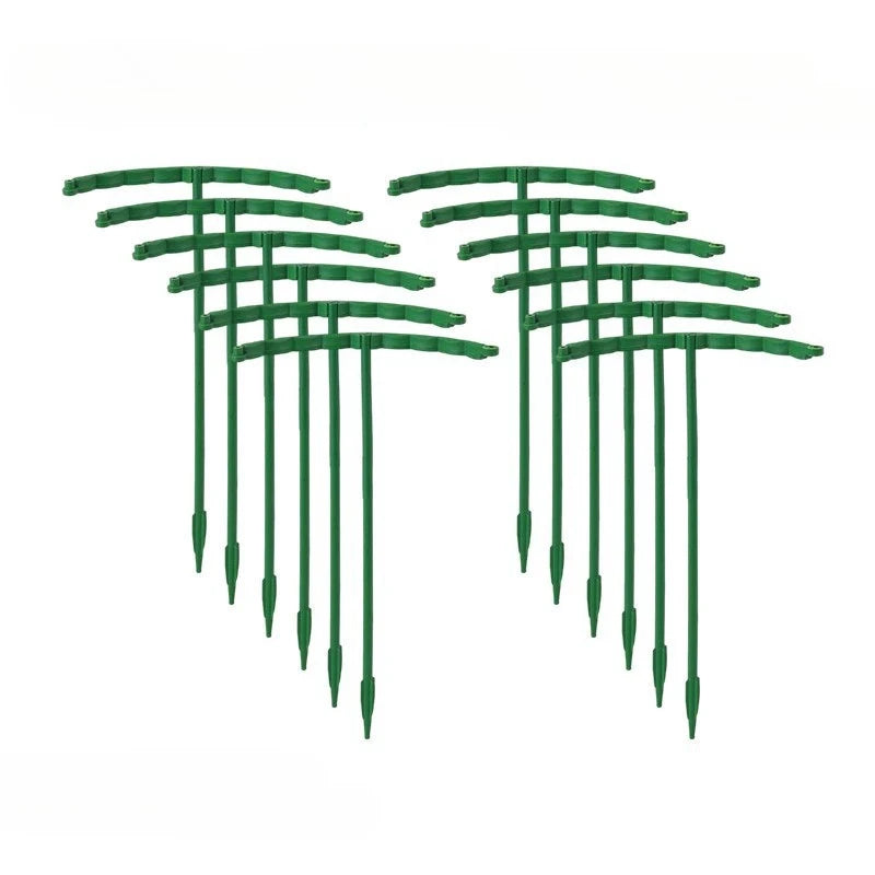 support plante plastique vert foncé moderne 12 pièces tiges fixations jardin fleurs