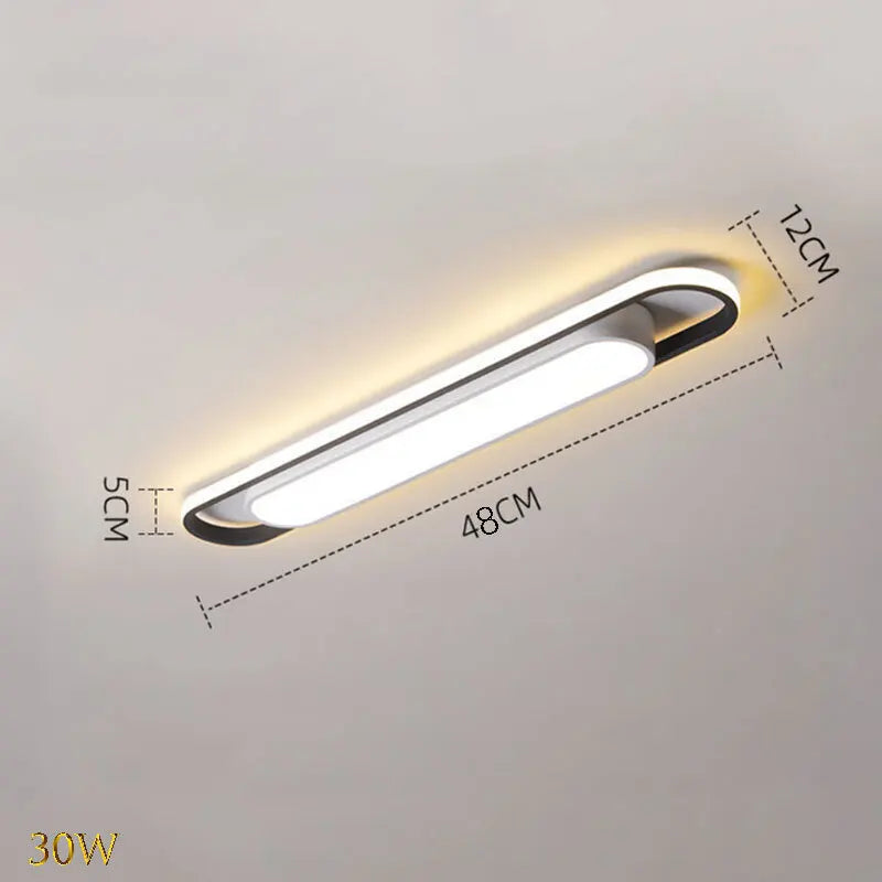 Lampe LED moderne plafonnier aluminium blanc noir éclairage quotidien minimaliste 249 2000 flux lumineux