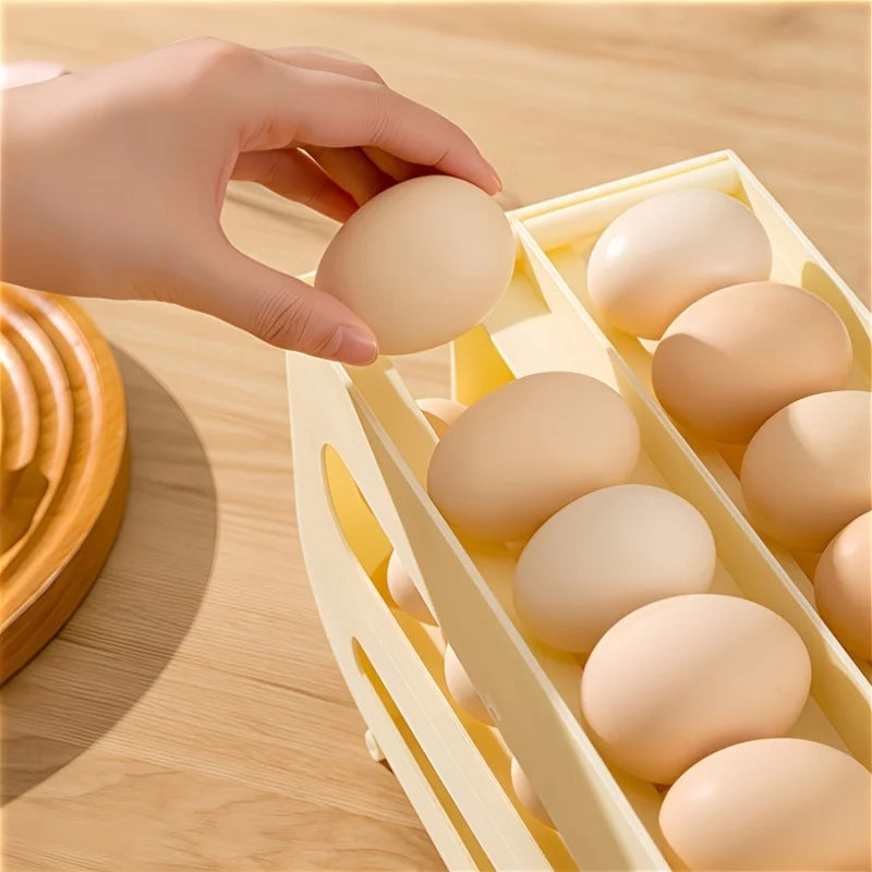 rangement d'oeufs beiges empilable moderne 30 oeufs réfrigérateur comptoir