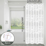 rideau douche fleurs blanches classique respectueux environnement 80x180cm
