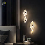 Suspension lumineuse moderne acrylique blanc doré spirale salon chambre étude