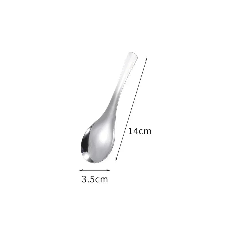 cuillères soupe cuillers inox argentées modernes 16cm 15cm 14cm lisses brillantes minimaliste