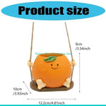support jardinière suspendu résine orange pot plante swing ludique balcon jardin
