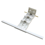 support lampe blanc moderne plat lisse 52mm 250mm aluminium tringle fixe chambre salon