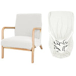 housse fauteuil élastique polyester vert motif géométrique moderne élastiques inclusion fermeture glissière