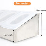 station garniture acier inoxydable 304 couvercle silicone stockage ingrédients pizza moderne rangement professionnel étanche
