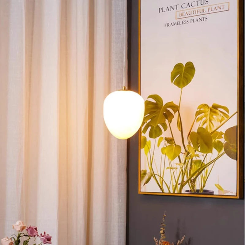 lampe suspendue moderne marbrée blanc beige chaînes métalliques salon chambre lumière trắng đèn trang