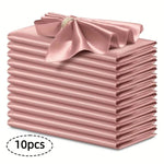 serviettes satinées classiques blanc cassé 30cm table maison restaurant festives