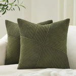coussin beige rayures verticales moderne housse 45x45cm polyester coton zipper blancintérieur deco maison