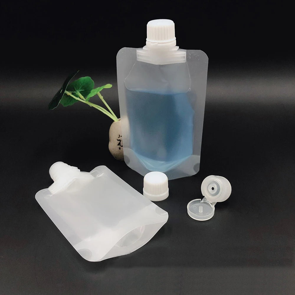 sac dosseret transparent moderne rechargeable étanche pliable 100ml 50ml 30ml cosmétique voyage