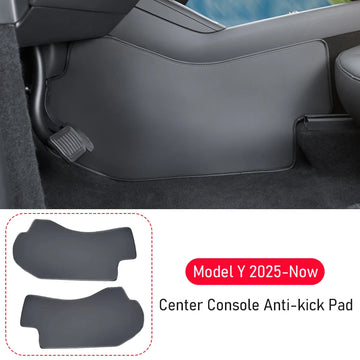 pad anti coup pied console centrale cuir artificiel gris moderne velcro protection voitureintérieur