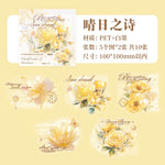 autocollants fleurs papillons texte adhésifs scrapbooking diy fournitures romantique vintage 10 pièces