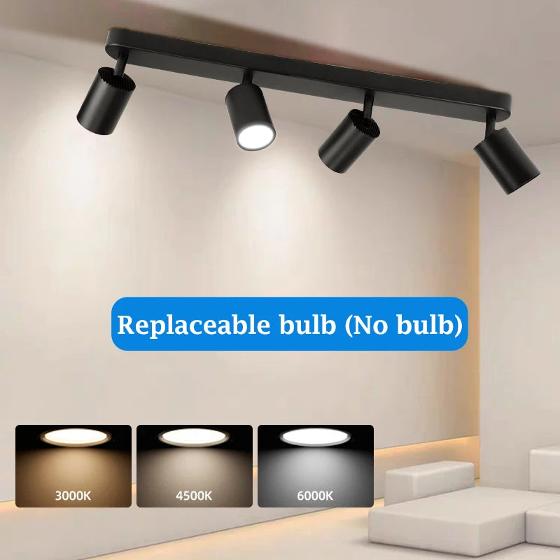 Spot lumineux LED Gu10 moderne noir minimaliste réglable salon 90 260V 249 2000 lumens