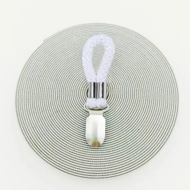 clips serviettes corde tressée acier inoxydable moderne beige blanc noir rouge vert olive