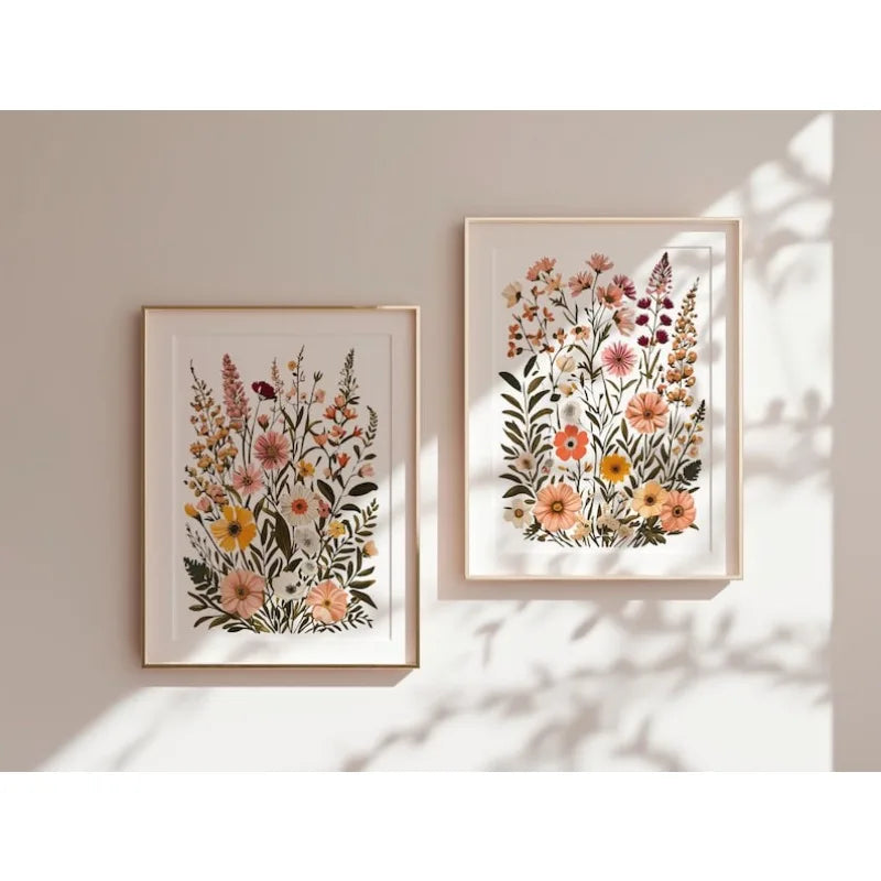 affiches murales toile fleurées modernes sans cadre 30x40cm 40x60cm combinaison floral détaillé minimaliste
