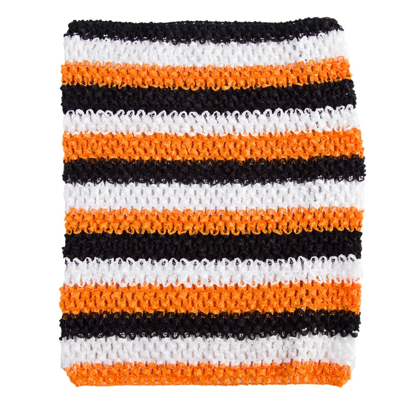 serviette crochet fait main motif rayures horizontales artisanale décoration maison enfant