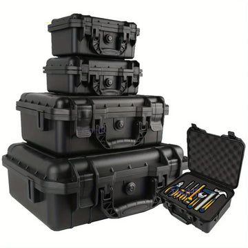 mallette transport rigide étanche boîte rangement outils mousse protection noire robuste pratique