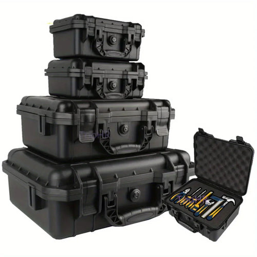 mallette transport rigide étanche boîte rangement outils mousse protection noire robuste pratique