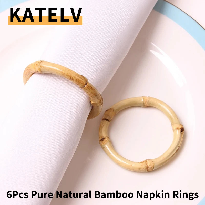 Rond de serviette en bambou gris clair