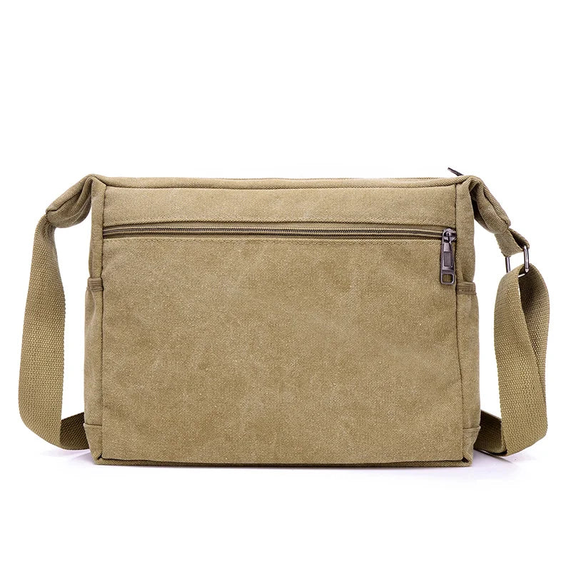 sac bandoulière homme toile beige classique poche intérieure zippée bandoulière poches haute qualité doux