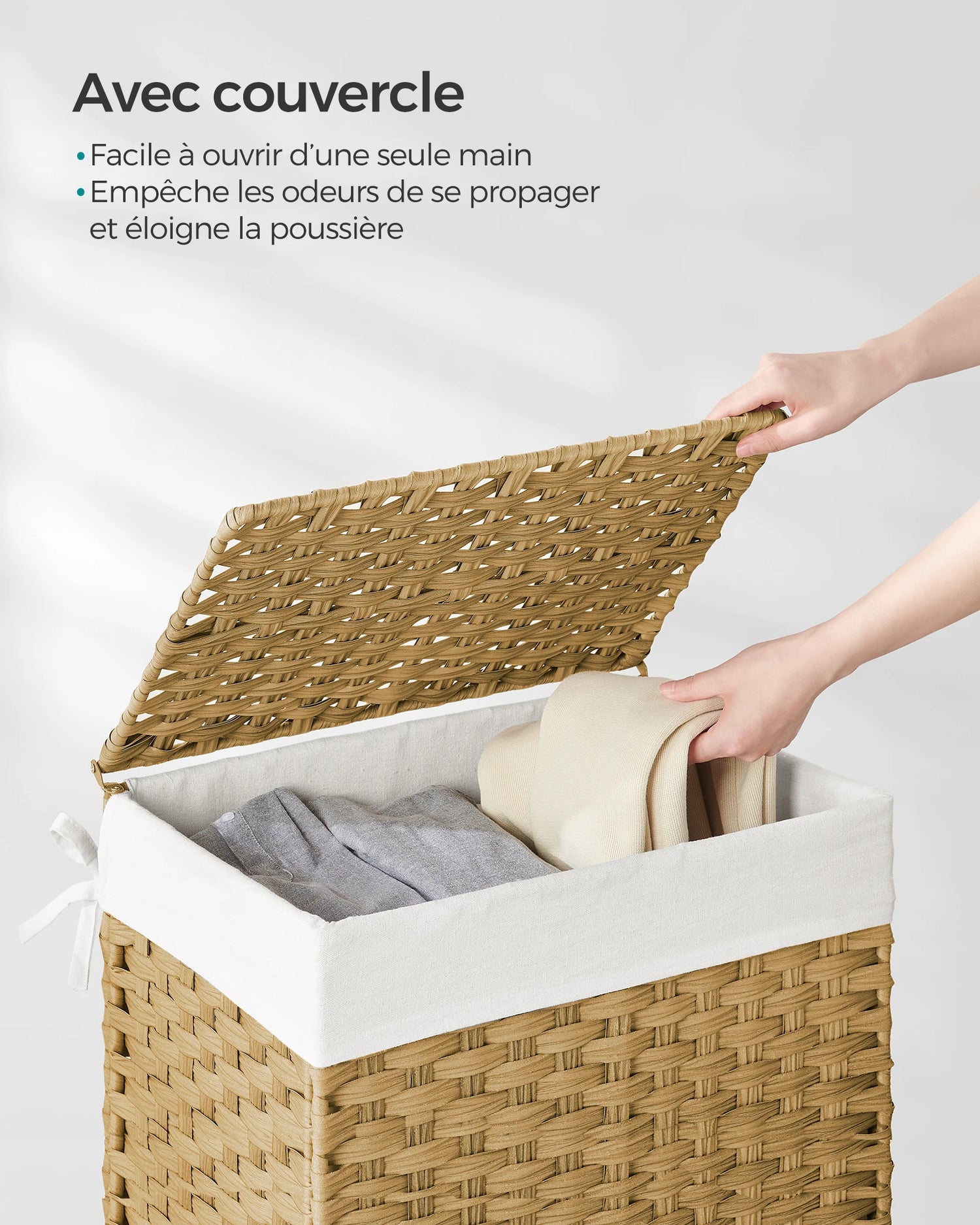 Panier jaune pliable pour rangement couvertures