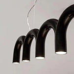 Suspension lumineuse moderne LED bleu noir blanc circulaire designINCTERUPTEURTOUCHES