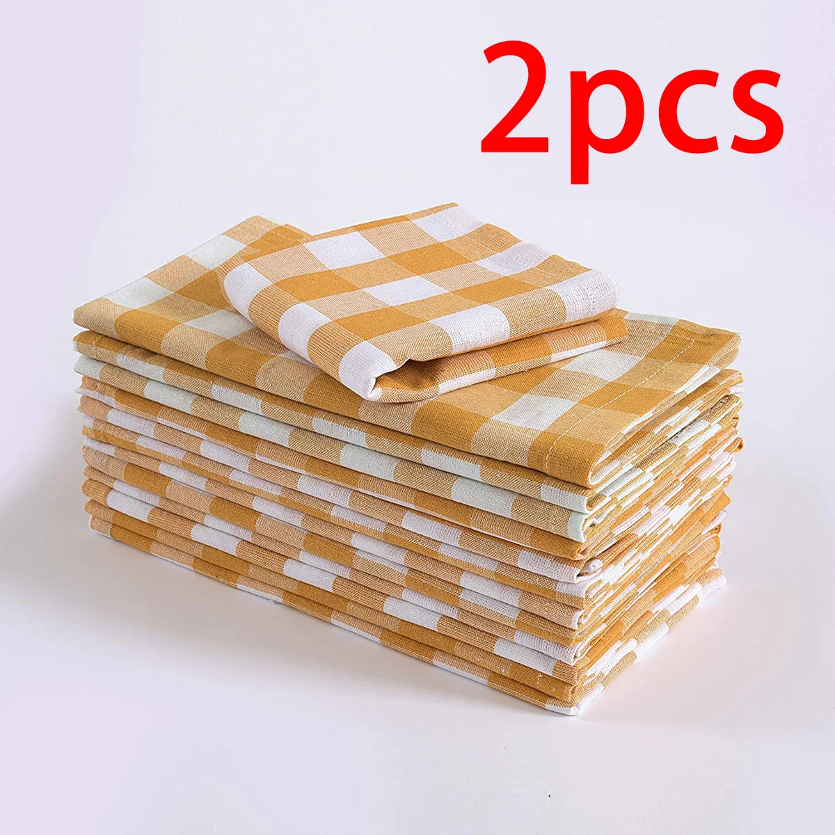 serviettes carreaux 100% polyester beige blanc table moderne cuisine restaurant