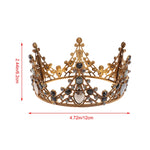 couronne or argent strass baroque élégante adhésive décoration fête princesse baby