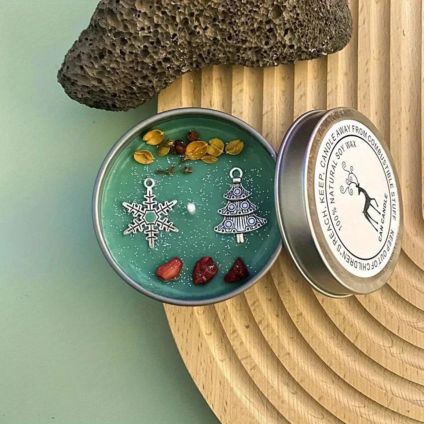 bougies parfumées fleurs séchées motifs floraux strass dorés minimaliste couleurs bleu vert rose doré