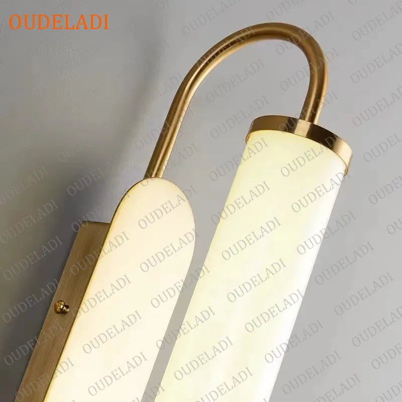 Applique murale tube blanc vue de face