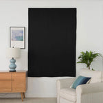 rideau noir uni moderne adhésif opacité chambre coucher fenêtre petite taille 132X213cm 132X241cm 200X260cm