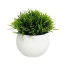 plantes artificielles vertes feuilles fines pot blanc extérieur moderne décoration anniversaire ornement accroché
