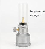 lampe gaz vintage rétro argent doré bleu métal transparent verre fixée tringle decoration fonctionnelle
