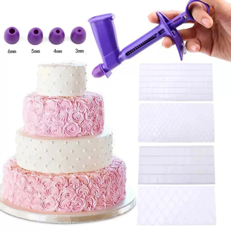 outil décoration gâteaux applicateur glaçage dorées argentées embouts variés modernes sugarcraft desserts