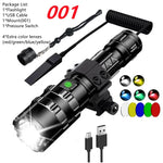 torche rechargeable led intense résistante choc auto défense camping chasse lumière noire moderne