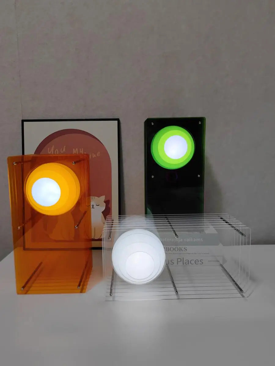 lampe led rechargeable noir orange bleu vert blanc moderne transparent ip65 télécommande