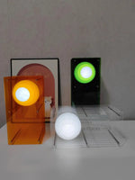 lampe led rechargeable noir orange bleu vert blanc moderne transparent ip65 télécommande