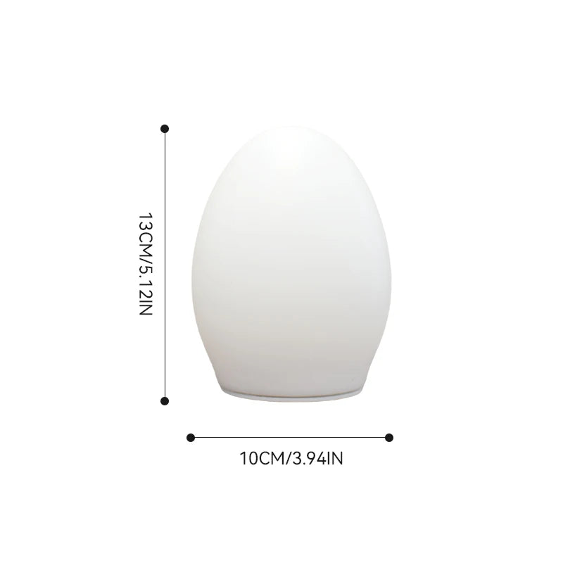 lampe nuit ovale rechargeable blanc moderne minuterie tactile led indicator