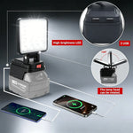 lampe travail led portable rechargeable clips usb rotative étanche moderne noire aluminium