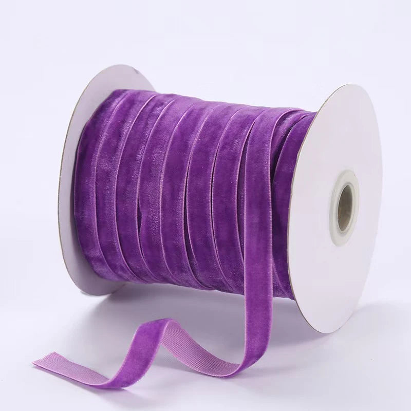 rubans velours opaques élégants couleurs unies polyester nylon