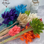 décoration maison bouquets plumes séchées naturelles bleu vert rose orange