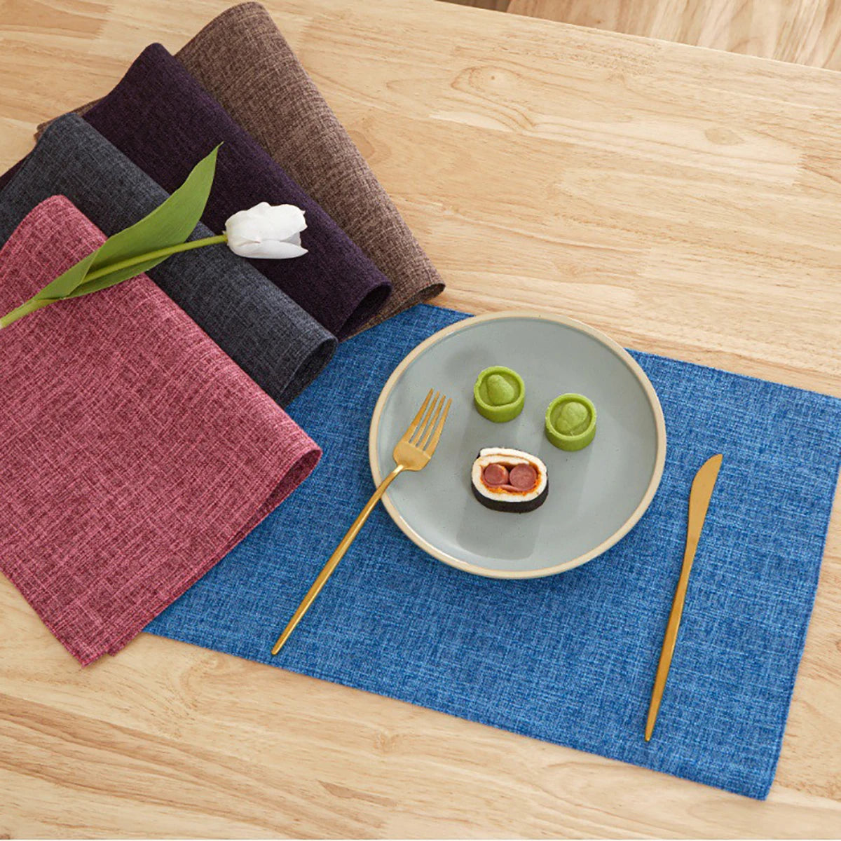 tapis table rectangle lin respectueux environnement isolation thermique facile nettoyage hygiène