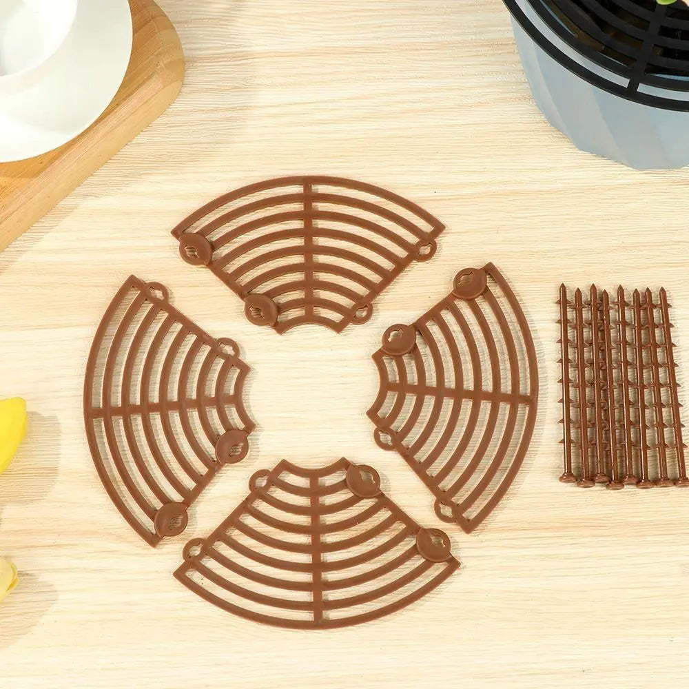 grille support plantes noir marron moderne 19cm 30cm 52cm rond carré