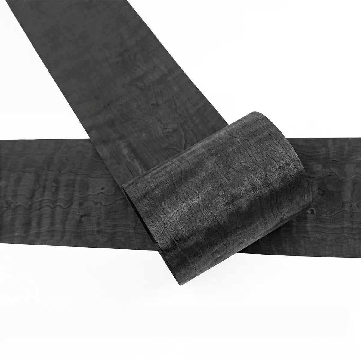 placage bois texturé ondulé noir moderne 250cm long 18cm large décoration meuble guitare