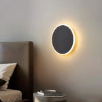applique murale moderne led noir blanc éclairage circulaire minimaliste fixée mur tactile sans interrupteur
